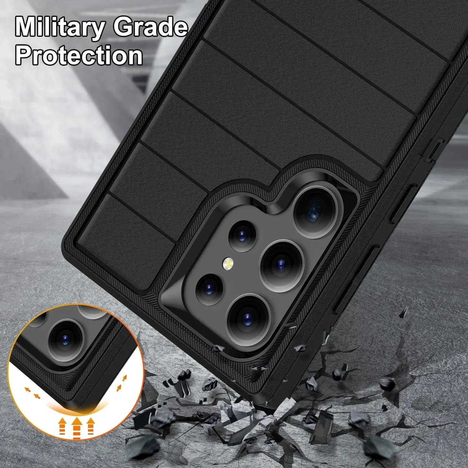 Heavy-Duty Rugged Armor Shockproof Phone Case for Samsung Galaxy S23 Ultra/S24 Ultra Series - Image 13