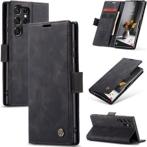 CaseMe for Samsung Galaxy S25 Ultra Wallet Case,Soft PU Leather Flip Case Magnetic Stand Flip Protective Cover Leather Case with ID & Credit Card Slots Holder Case - Image 2