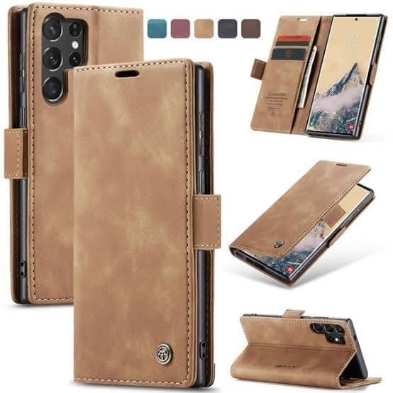 CaseMe for Samsung Galaxy S25 Ultra Wallet Case,Soft PU Leather Flip Case Magnetic Stand Flip Protective Cover Leather Case with ID & Credit Card Slots Holder Case