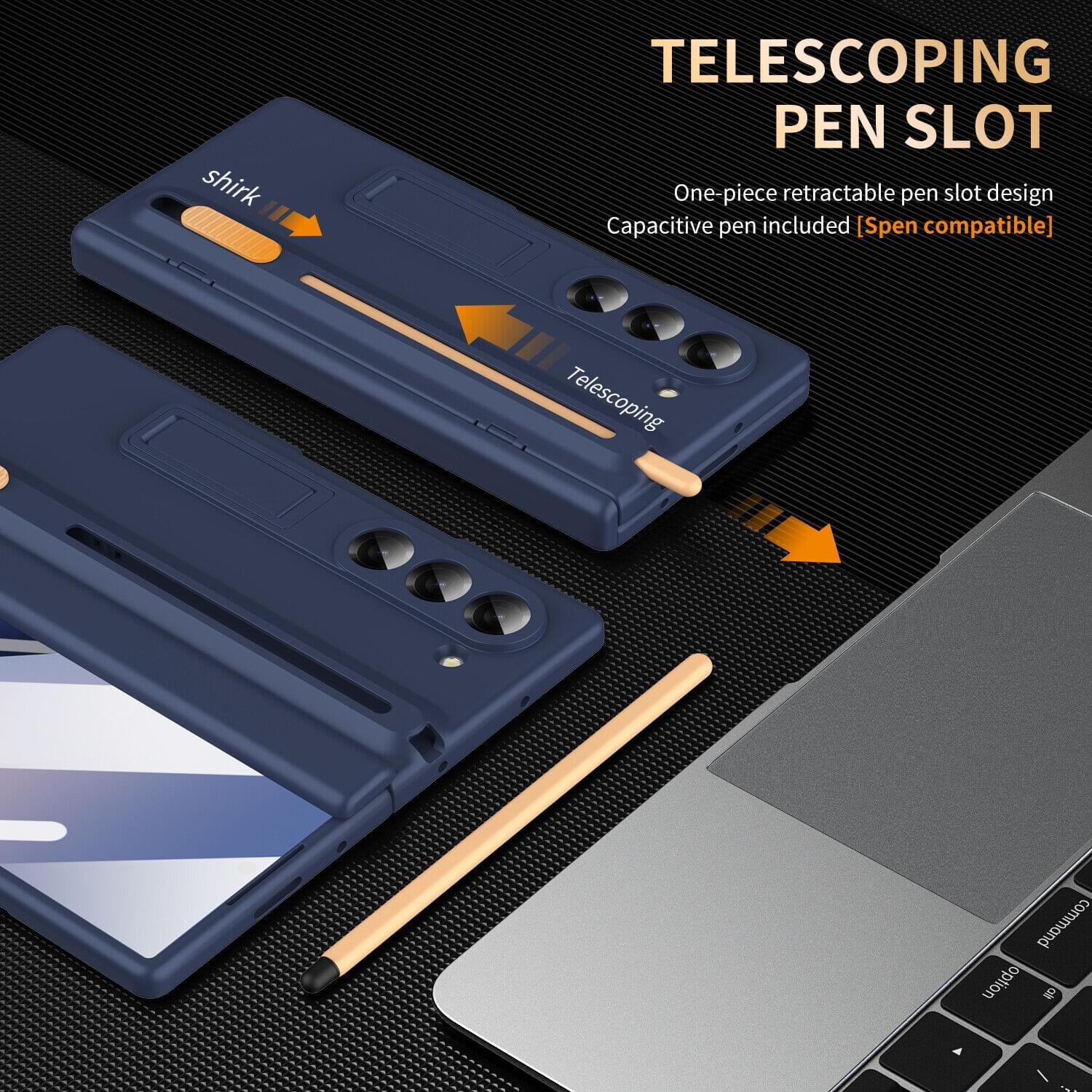 SAMSUNG GALAXY Z FOLD 6/5/4 /3 SCREEN PROTECTOR SHOCKPROOF STAND CASE WITH S PEN - Image 25