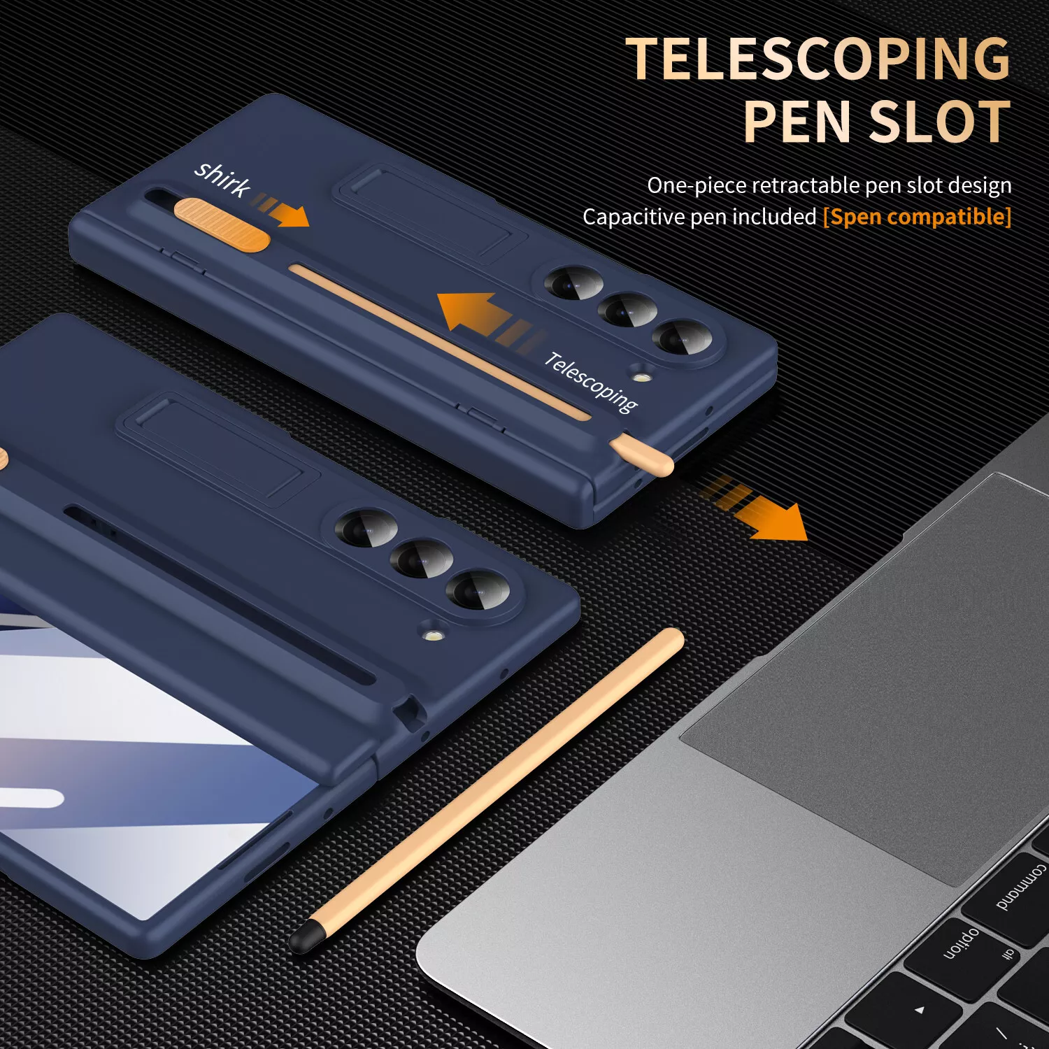 SAMSUNG GALAXY Z FOLD 6/5/4 /3 SCREEN PROTECTOR SHOCKPROOF STAND CASE WITH S PEN - Image 14