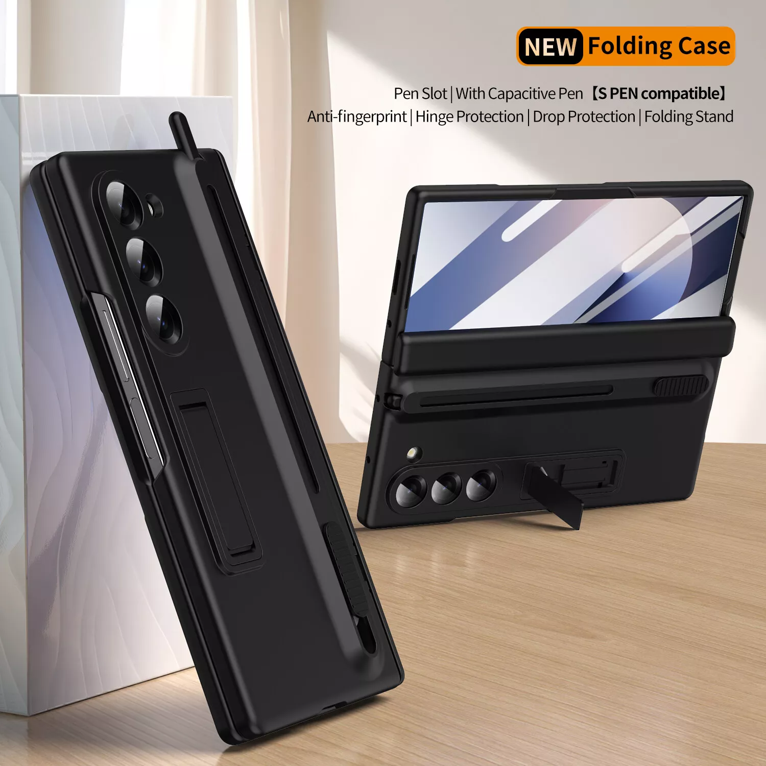 SAMSUNG GALAXY Z FOLD 6/5/4 /3 SCREEN PROTECTOR SHOCKPROOF STAND CASE WITH S PEN - Image 15