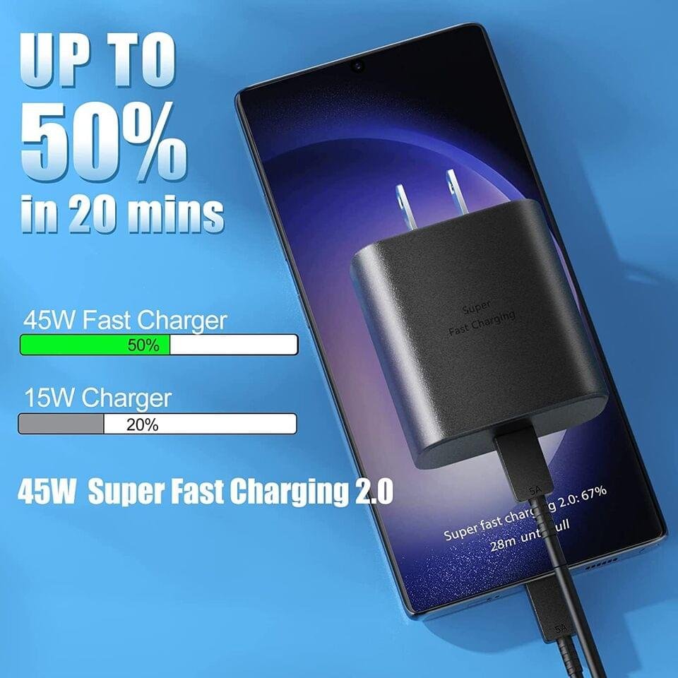 Original Samsung 45W USB Type C To C Super Fast Charger Adapter - Image 12