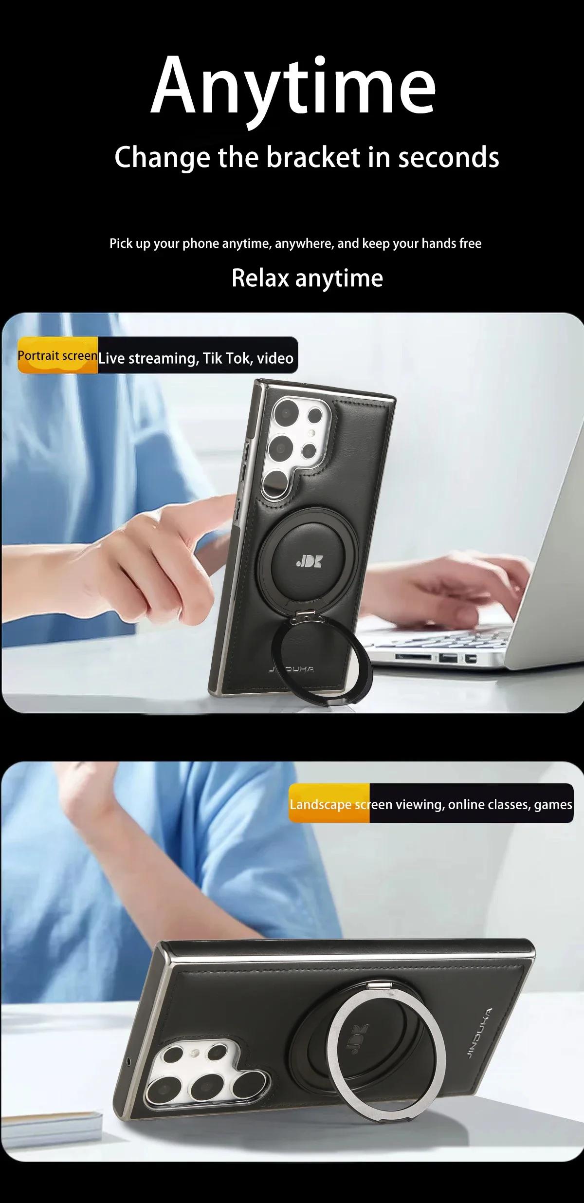 Fun Casery Magnetic Kickstand Shockproof Leather Case for SAMSUNG GALAXY S25/S24 ULTRA SERIES - Image 18