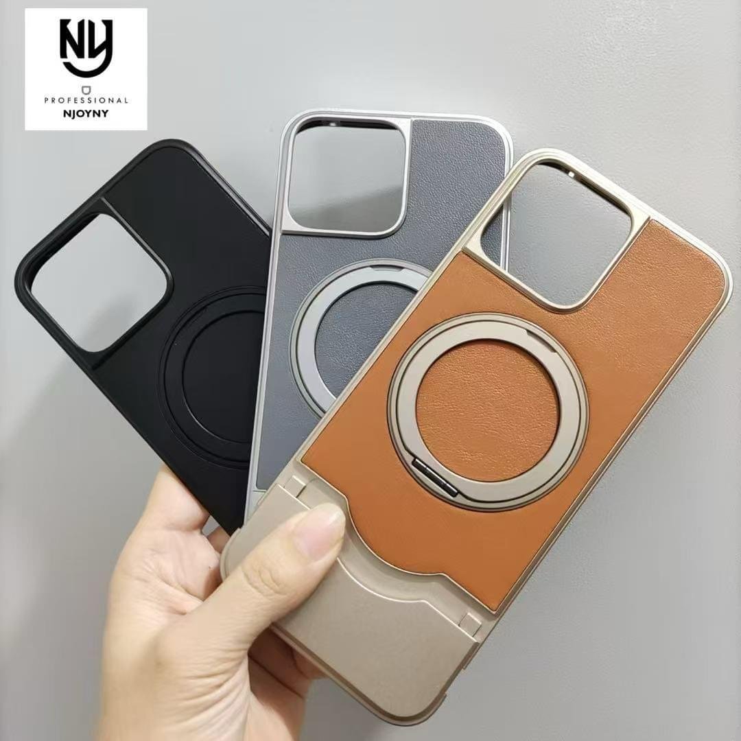 Magnetic 360° Rotatable Ring Stand, Metal Heavy-Duty Protection Case for iPhone 13/14/15/16 Pro Max Series