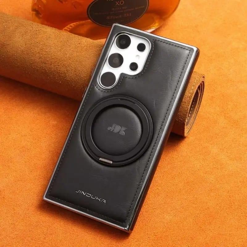 Fun Casery Magnetic Kickstand Shockproof Leather Case for SAMSUNG GALAXY S25/S24 ULTRA SERIES - Image 5