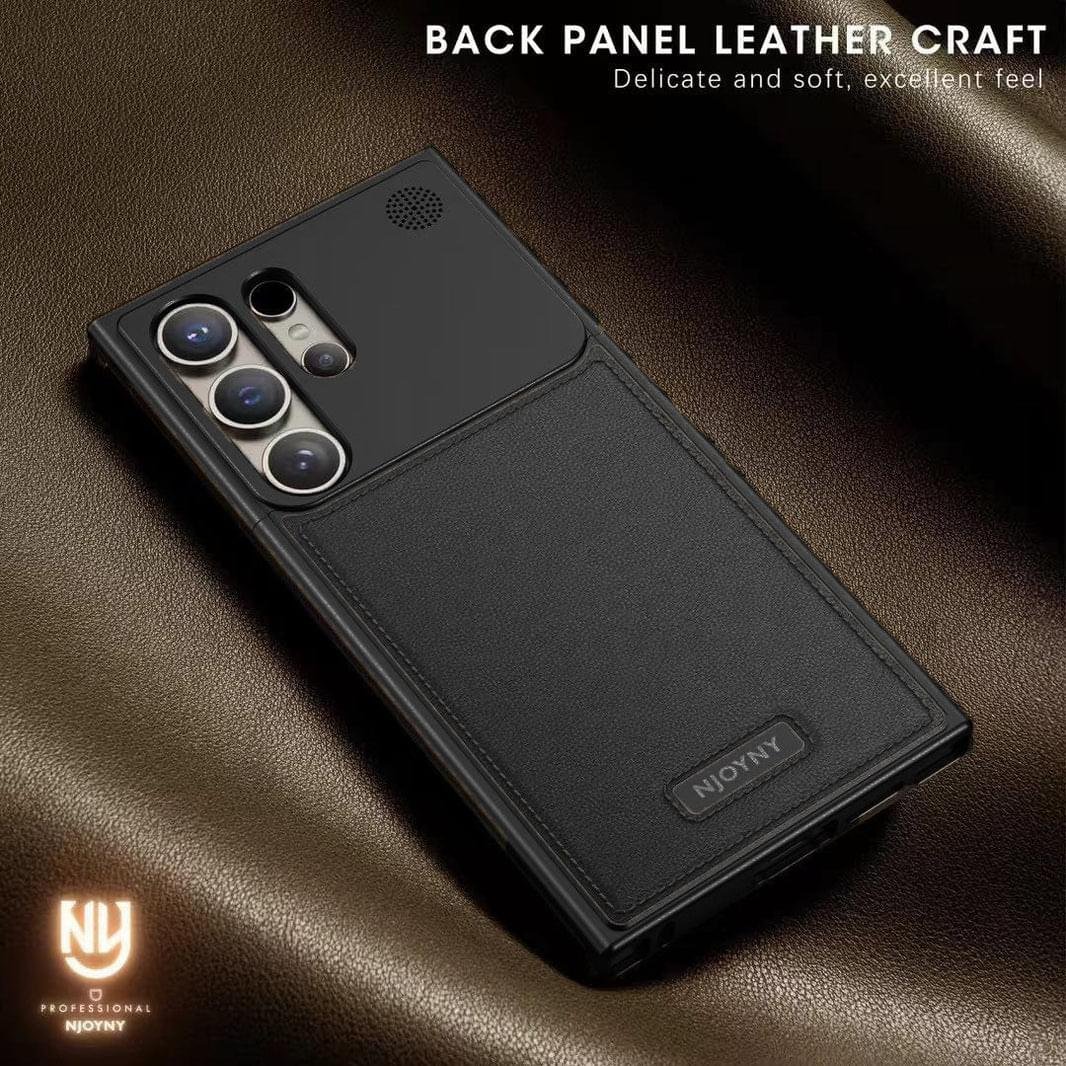 Samsung Galaxy S24/S25 Ultra Metal Case, Aero Flex Aluminum Metal + Leather Frameless Cover Magsafe - Image 5