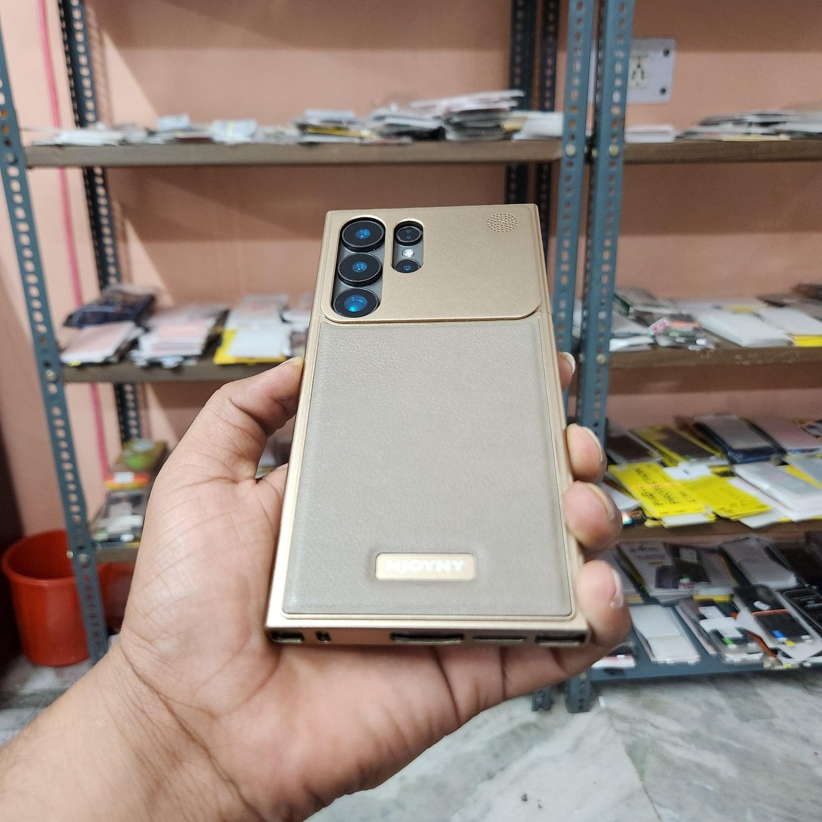 Samsung Galaxy S24/S25 Ultra Metal Case, Aero Flex Aluminum Metal + Leather Frameless Cover Magsafe - Image 14