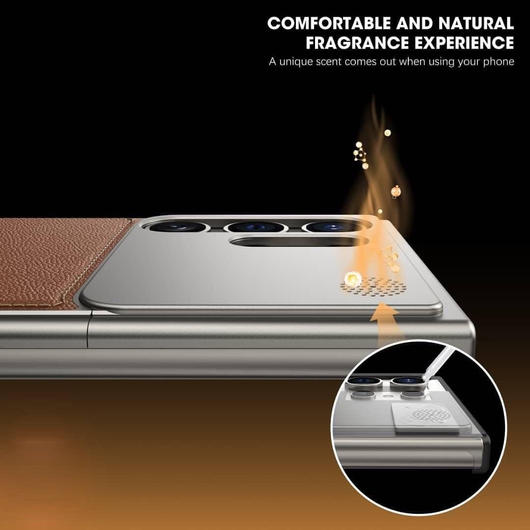 Samsung Galaxy S24/S25 Ultra Metal Case, Aero Flex Aluminum Metal + Leather Frameless Cover Magsafe - Image 12