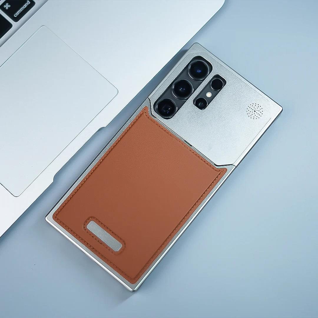 Samsung Galaxy S24/S25 Ultra Metal Case, Aero Flex Aluminum Metal + Leather Frameless Cover Magsafe - Image 2