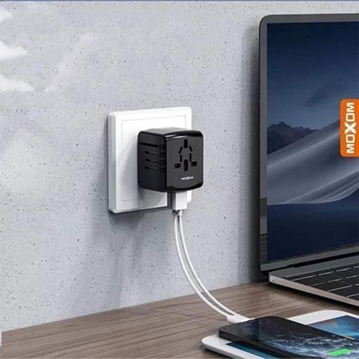 MOXOM 4 in1 with USB Charger Universal Adaptor Multi-Nation Travel Adapter - Image 2