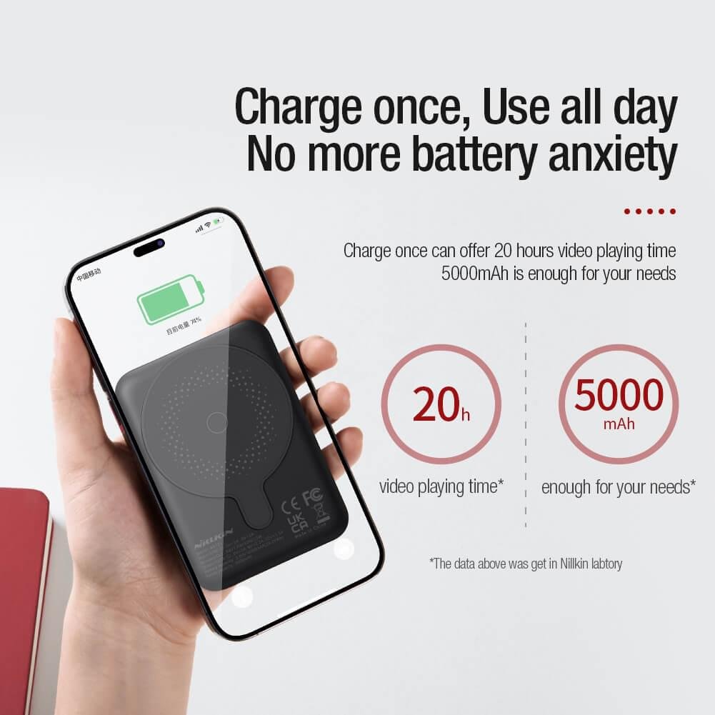 NILLKIN Magnetic 5000mAh 15W Portable Wireless  Battery Pack Powerbank - Image 16