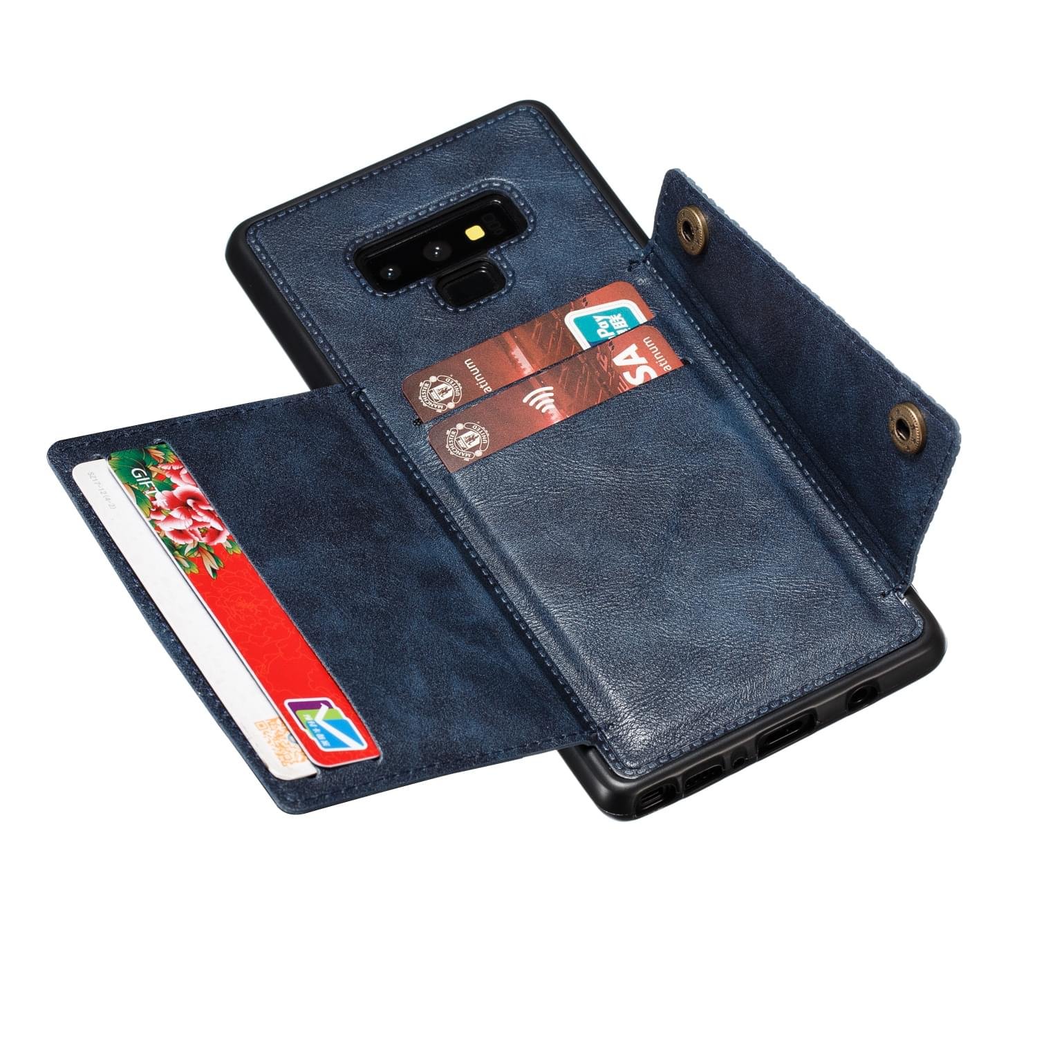 Samsung Note 9 Luxury Leather Wallet Back Cover Case - Image 9