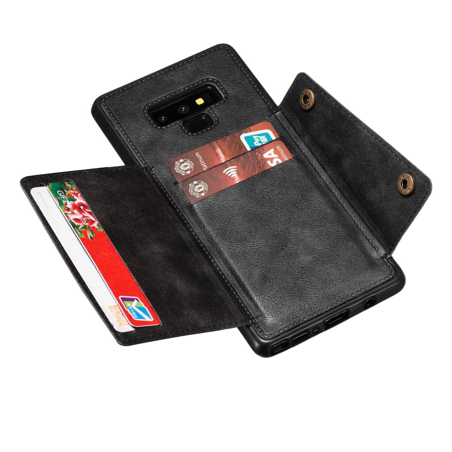 Samsung Note 9 Luxury Leather Wallet Back Cover Case - Image 15