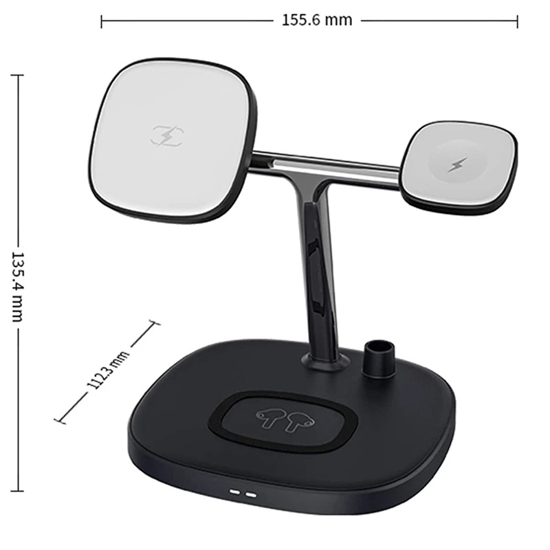 WiWU Smart 4 in 1 Wireless Magnetic Adjustable 15W Wireless Fast Charger for iPhones - Image 2