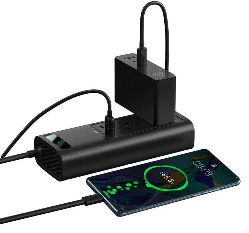 Baseus Power Inverter DC 12V to AC 220V 150W Dual Port Fast Charging Car Power Station - Image 17