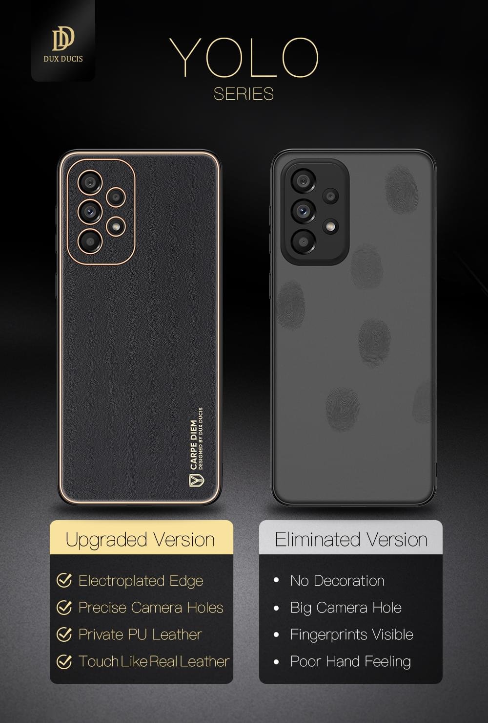 DUX DUCIS YOLO All-inclusive Electroplating Case Cover and 3D Glass Protector For Samsung Galaxy A23/A33/A52/A53/A73 - Image 3