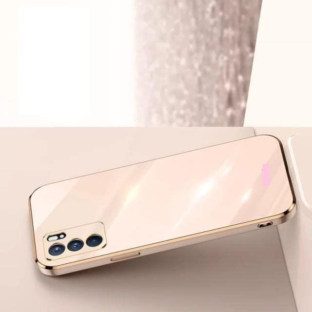 Luxury Premium Electroplated Gold Plated Case Cover and 3D Glass Protector For Oppo Reno 6 - Image 11
