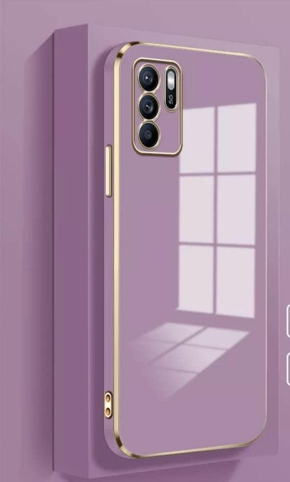 Luxury Premium Electroplated Gold Plated Case Cover and 3D Glass Protector For Oppo Reno 6 - Image 4