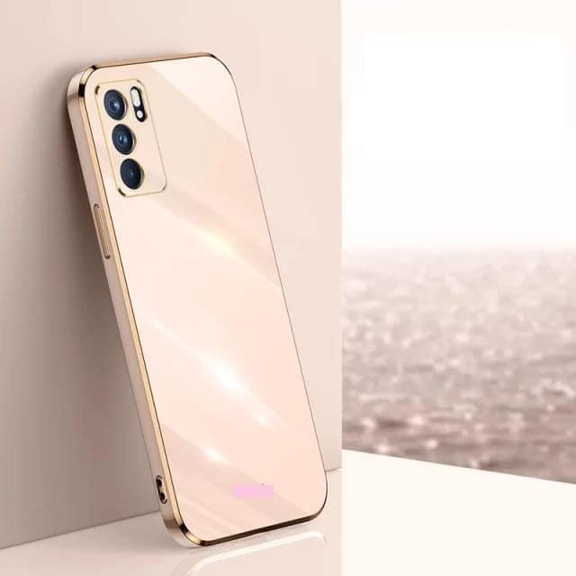 Luxury Premium Electroplated Gold Plated Case Cover and 3D Glass Protector For Oppo Reno 6 - Image 6