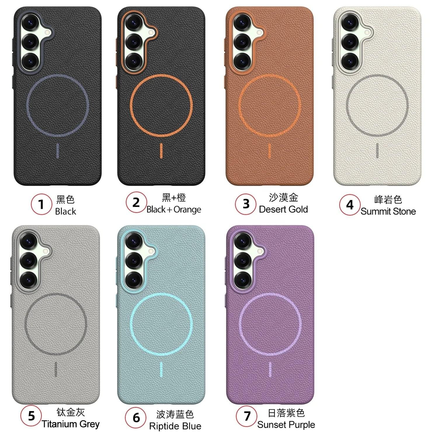 Luxury Premium Business Style Litchi Texture Magnetic Wireless Charging Phone Cover Case for Samsung Galaxy A Series