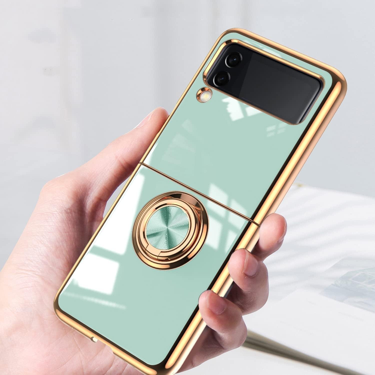 Luxury Premium Electroplated Finger Ring Case For Samsung Galaxy Z Flip Series - Image 16
