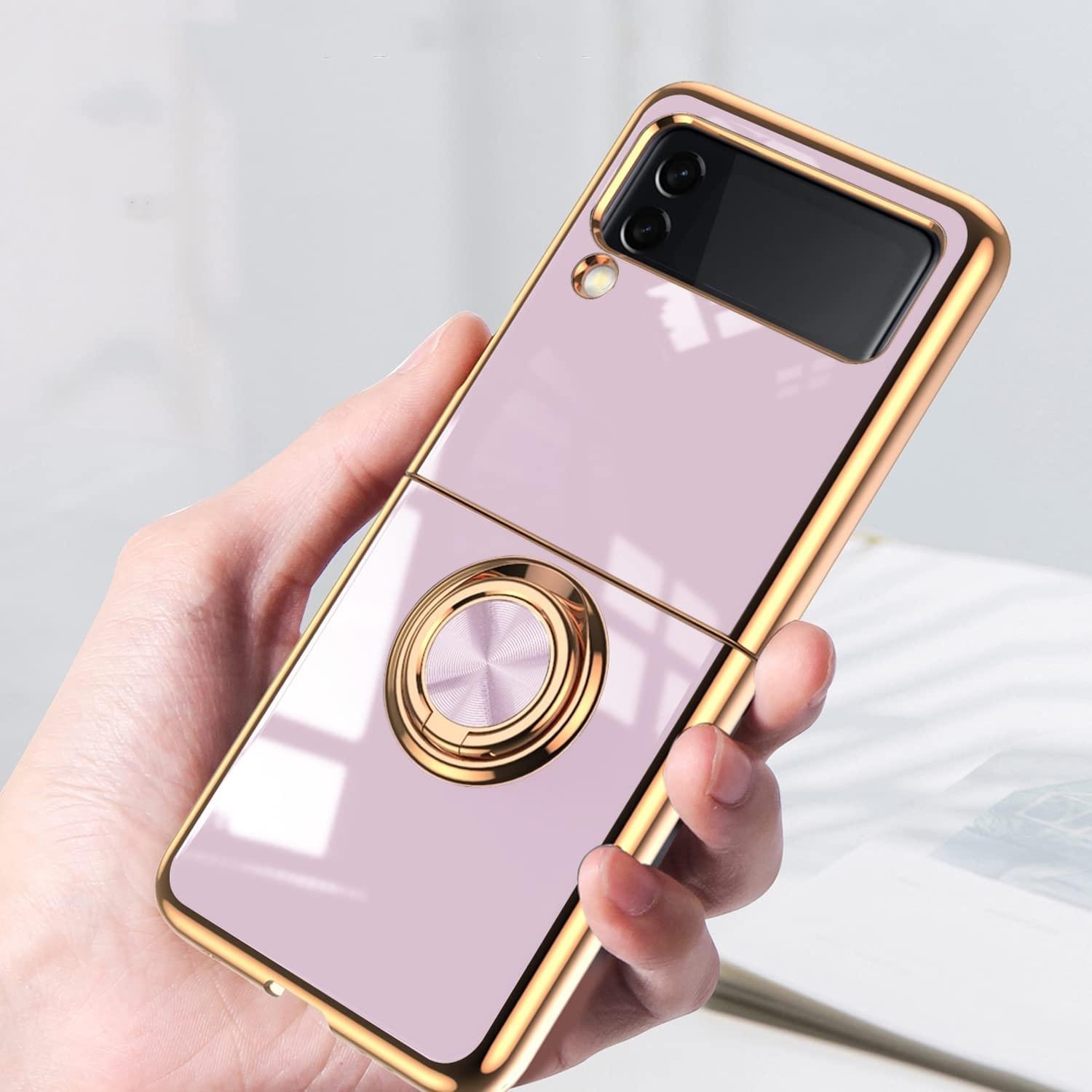 Luxury Premium Electroplated Finger Ring Case For Samsung Galaxy Z Flip Series - Image 5