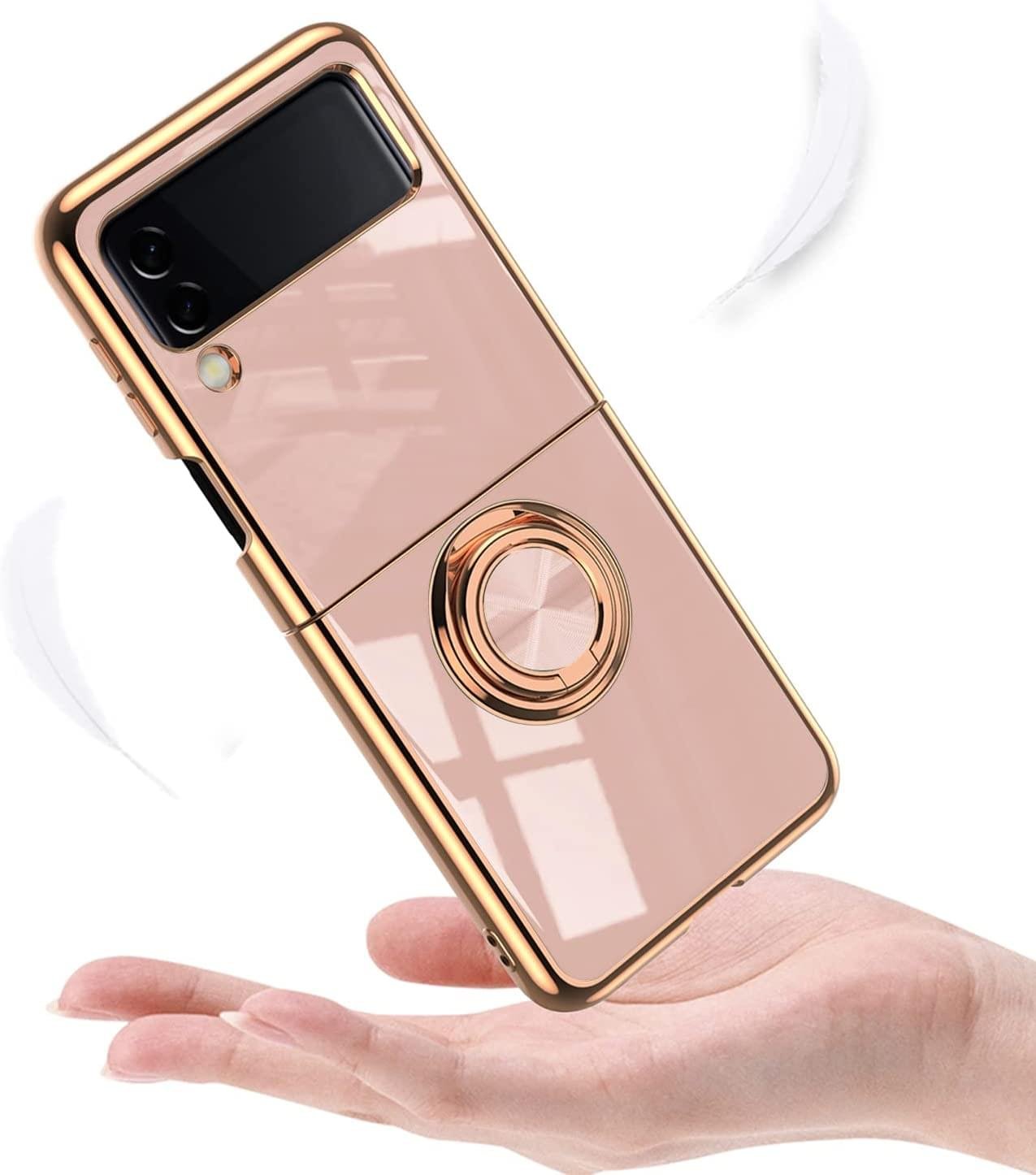Luxury Premium Electroplated Finger Ring Case For Samsung Galaxy Z Flip Series - Image 11