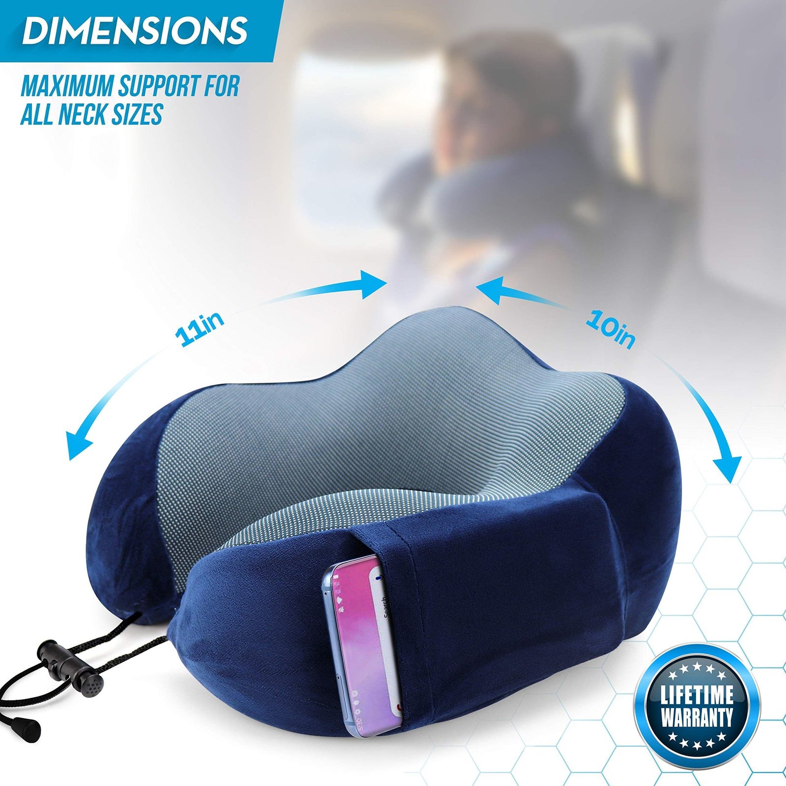 Memory Foam U-shaped Neck Soft Travel Pillow Massage - Image 19
