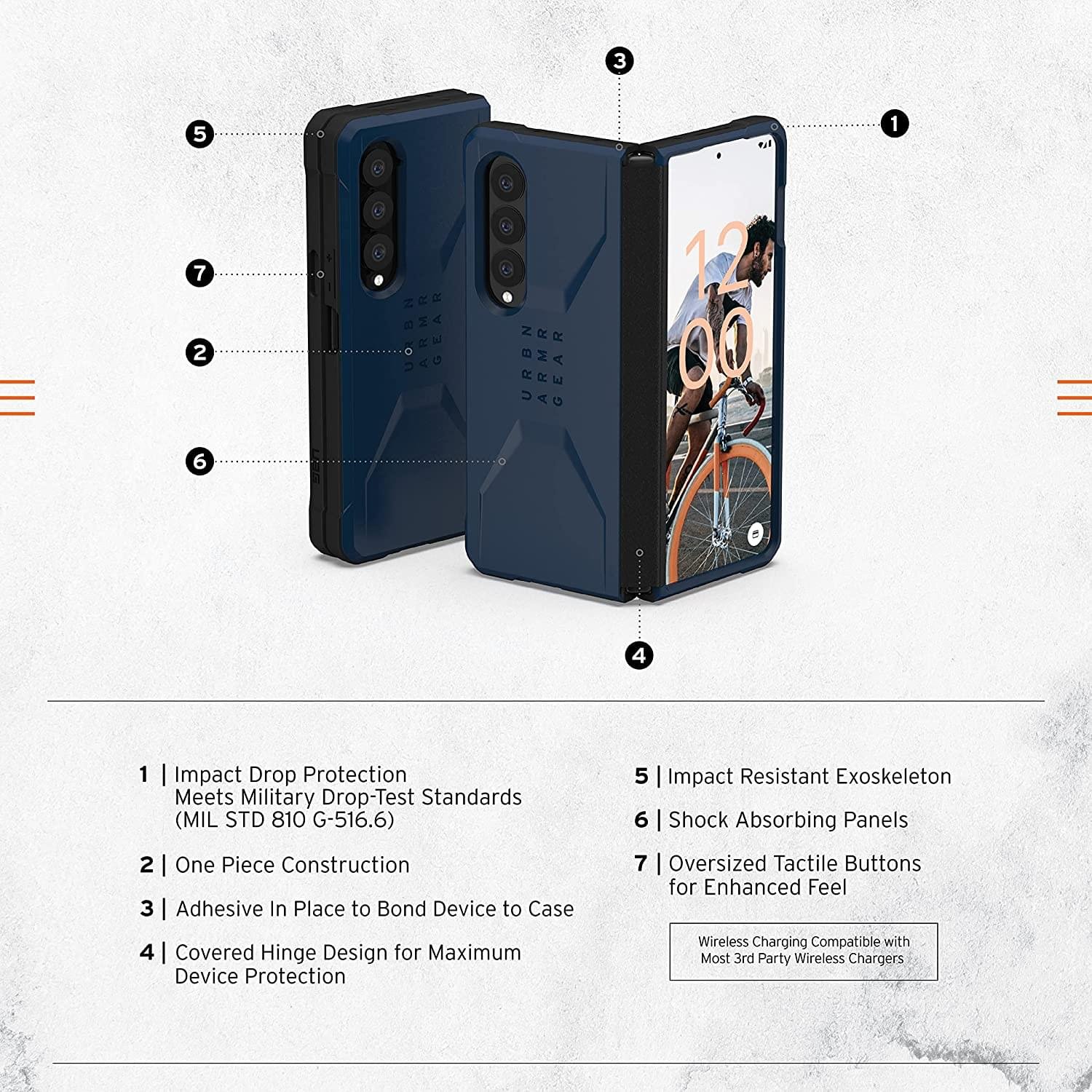Urban Armor Gear UAG Civilian Case for Samsung Galaxy Z Fold 4 - Image 13
