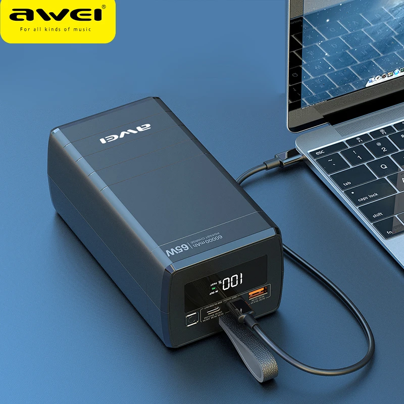 Awei P144K Power Bank 60000mAh 22.5W Outdoor Large Capacity Powerbank - Image 8