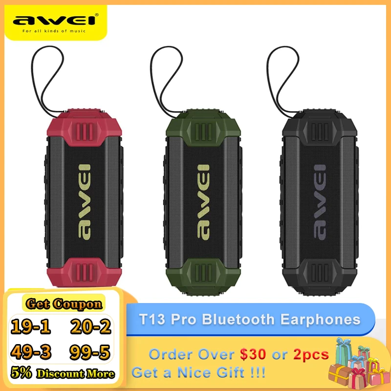 AWEI Y280 Waterproof Bluetooth Portable Outdoor wireless speaker Audio StereoTrack Sound box - Image 34
