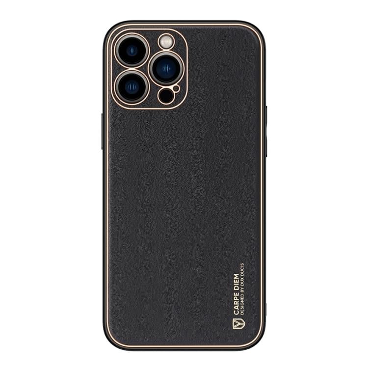 Dux Ducis Yolo Leather Electroplated Case Cover and 3D Glass Protector for iPhone 15 pro/15 Pro Max - Image 10
