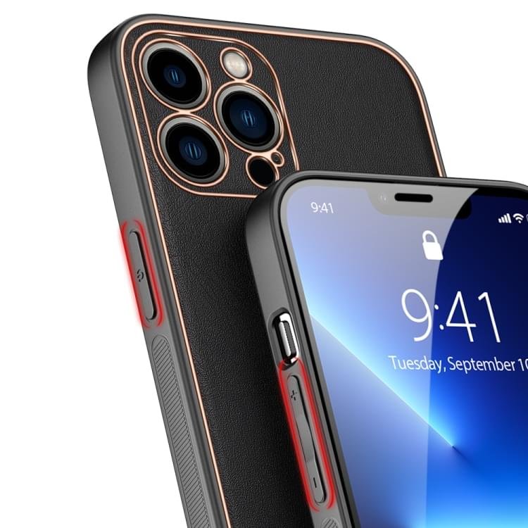 Dux Ducis Yolo Leather Electroplated Case Cover and 3D Glass Protector for iPhone 15 pro/15 Pro Max - Image 12