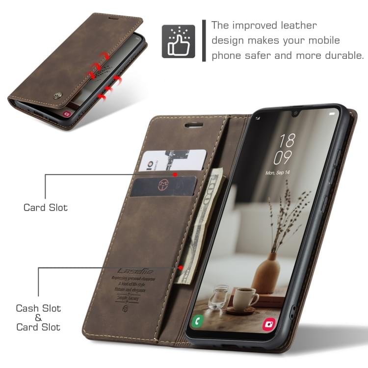 Luxury Premium Caseme Leather Wallet Case Cover and 3D GlassProtector For Samsung Galaxy A Series - Image 24