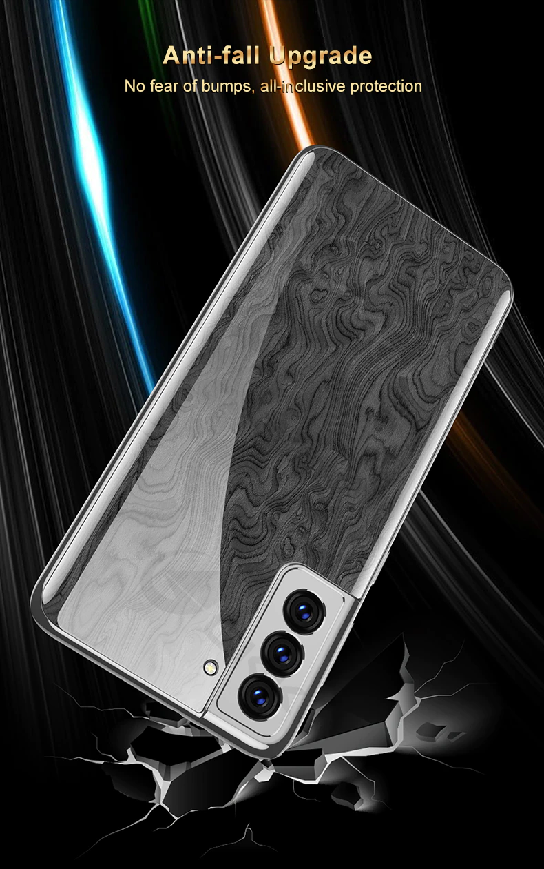 Luxury Gold Plated Marble Tempered Glass Case for Samsung Galaxy S21 Plus - Image 6