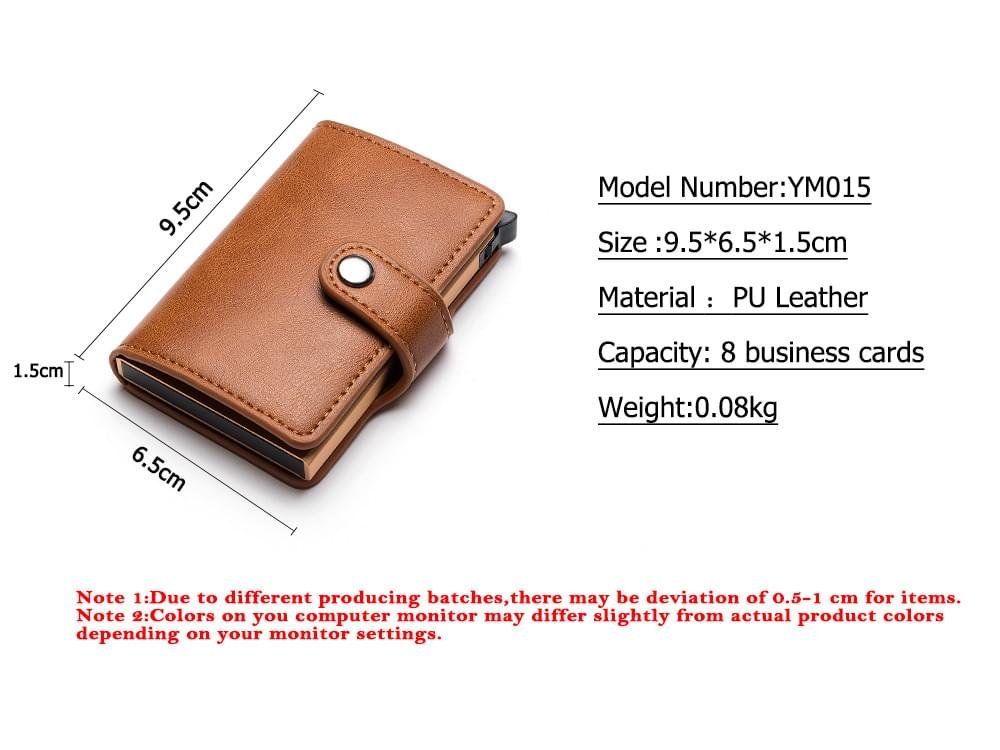 New Rfid Blocking Carbon Fiber Vintage Leather Card Holder Wallet - Image 13