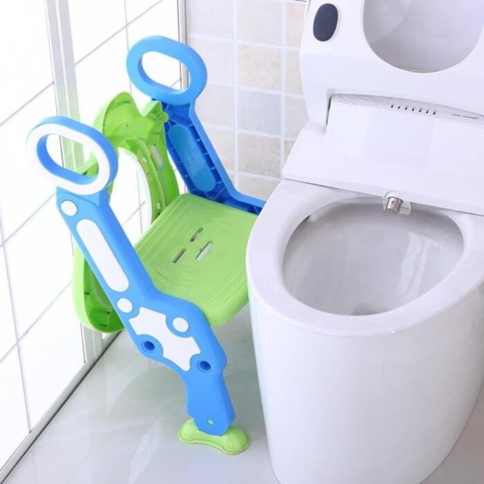 Folding Baby Potty Infant Kids Toilet Training Seat with 2 Adjustable Levels Ladder - Image 8