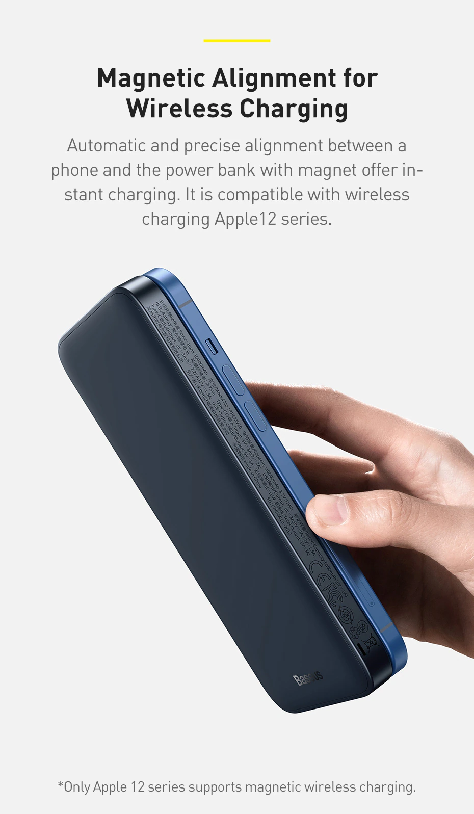 Baseus Magnetic Wireless Power Bank 10000mAh PD 20W Fast Charger Powerbank For iPhone Series - Image 9