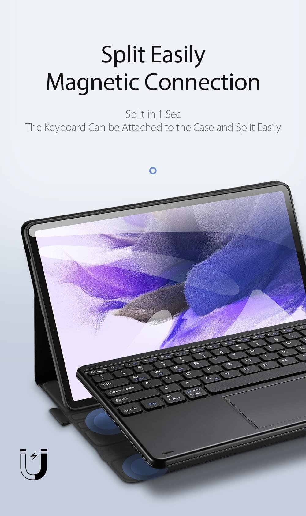 Luxury Premium Smart Wireless Protective High-quality Bluetooth  Keyboard Case Cover - Image 2