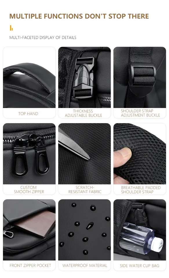 Luxury Premium High Quality Waterproof backpack Laptop Bag - Image 10