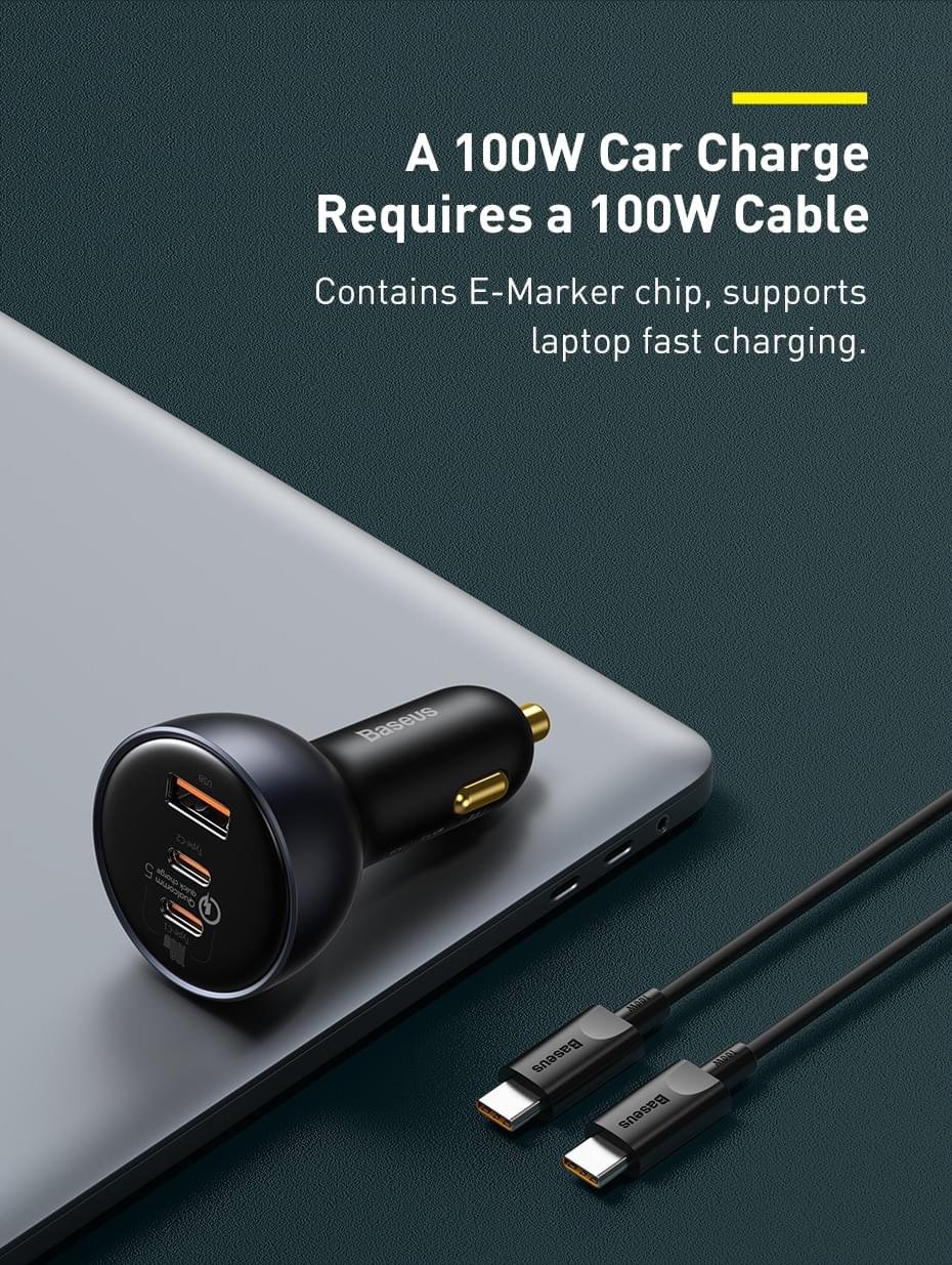 Baseus 160W Car Charger QC 5.0 Fast Quick Charging PD3.0  USB Type C Car Charger - Image 9