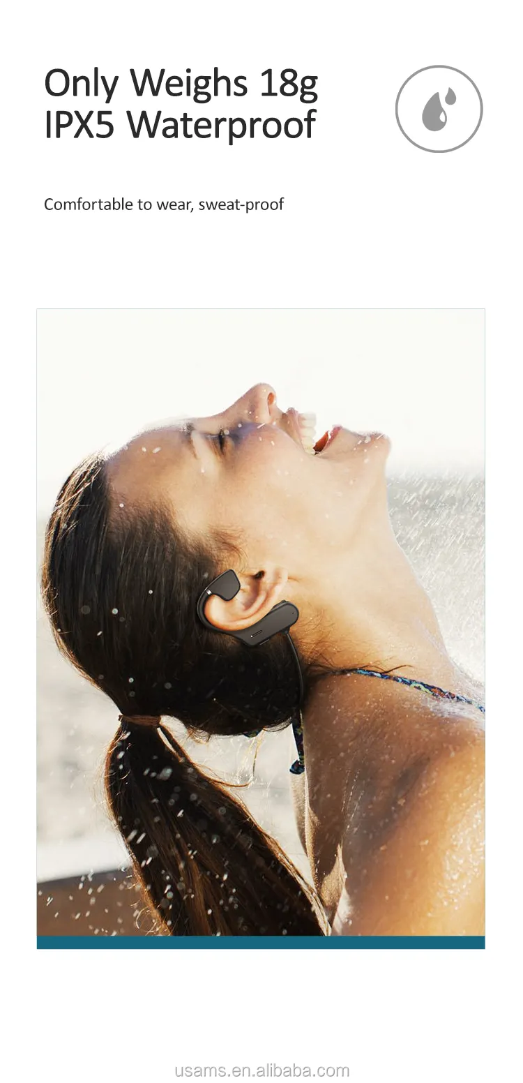 USAMS Bone Conduction Wireless Headphones Open Ear - Image 11