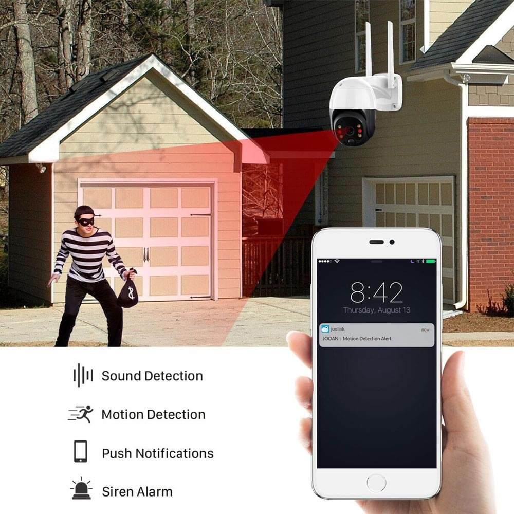 PTZ  360 Degrees 5MP 4G SIM Card Solar WIFI Security Motion Surveillance Camera - Image 2