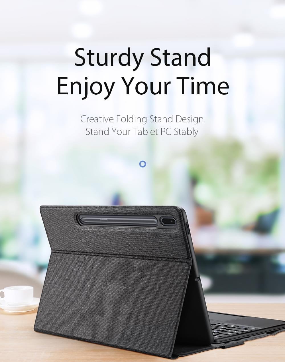 Luxury Premium Smart Wireless Protective High-quality Bluetooth  Keyboard Case Cover - Image 4