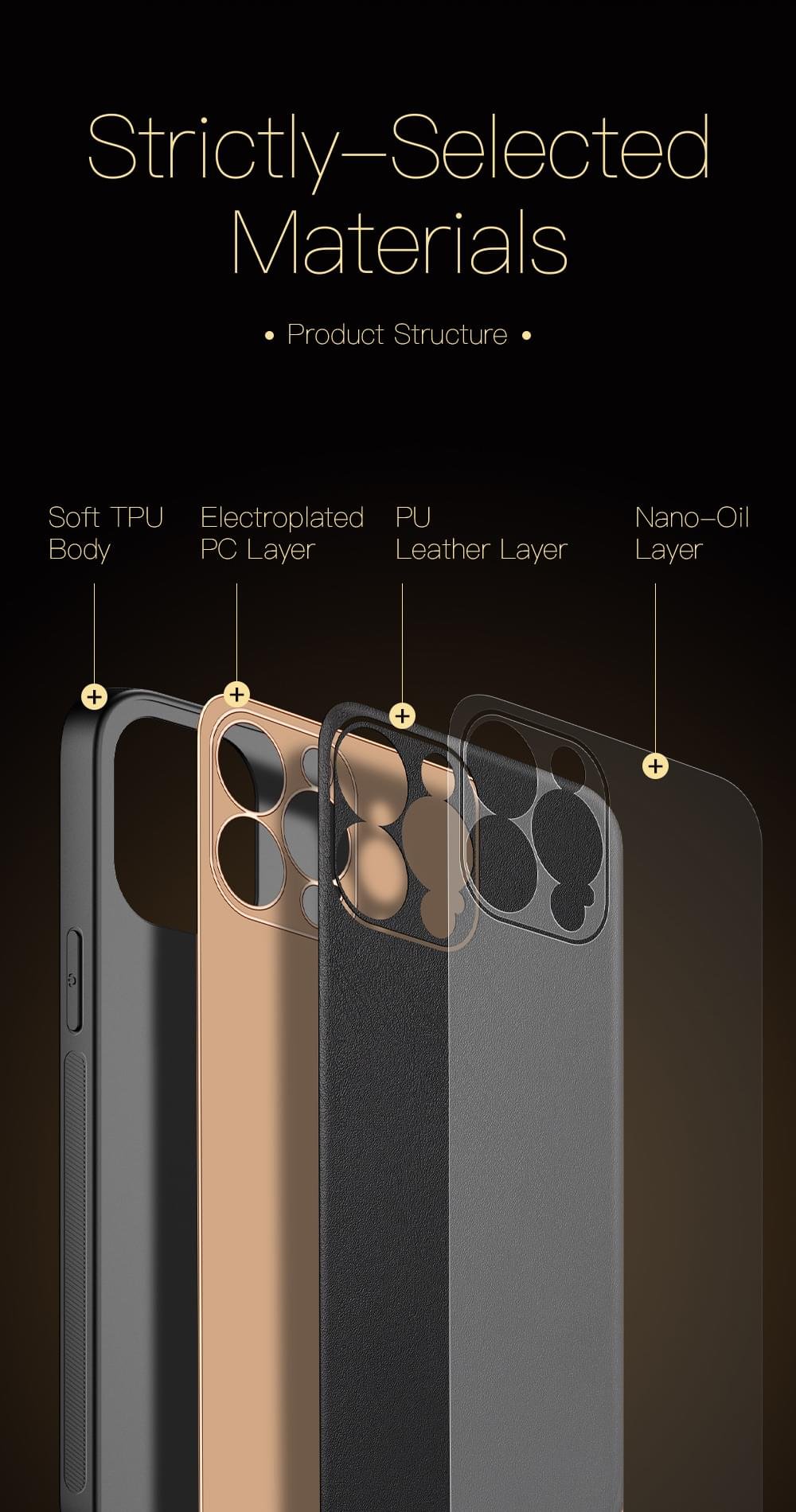 Dux Ducis Yolo Leather Electroplated Case Cover and 3D Glass Protector for iPhone 15 pro/15 Pro Max - Image 19