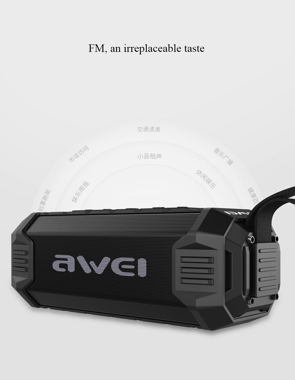 AWEI Y280 Waterproof Bluetooth Portable Outdoor wireless speaker Audio StereoTrack Sound box - Image 25