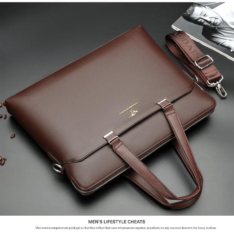 Luxury Briefcase Business PU Leather office Laptop Bag - Image 3