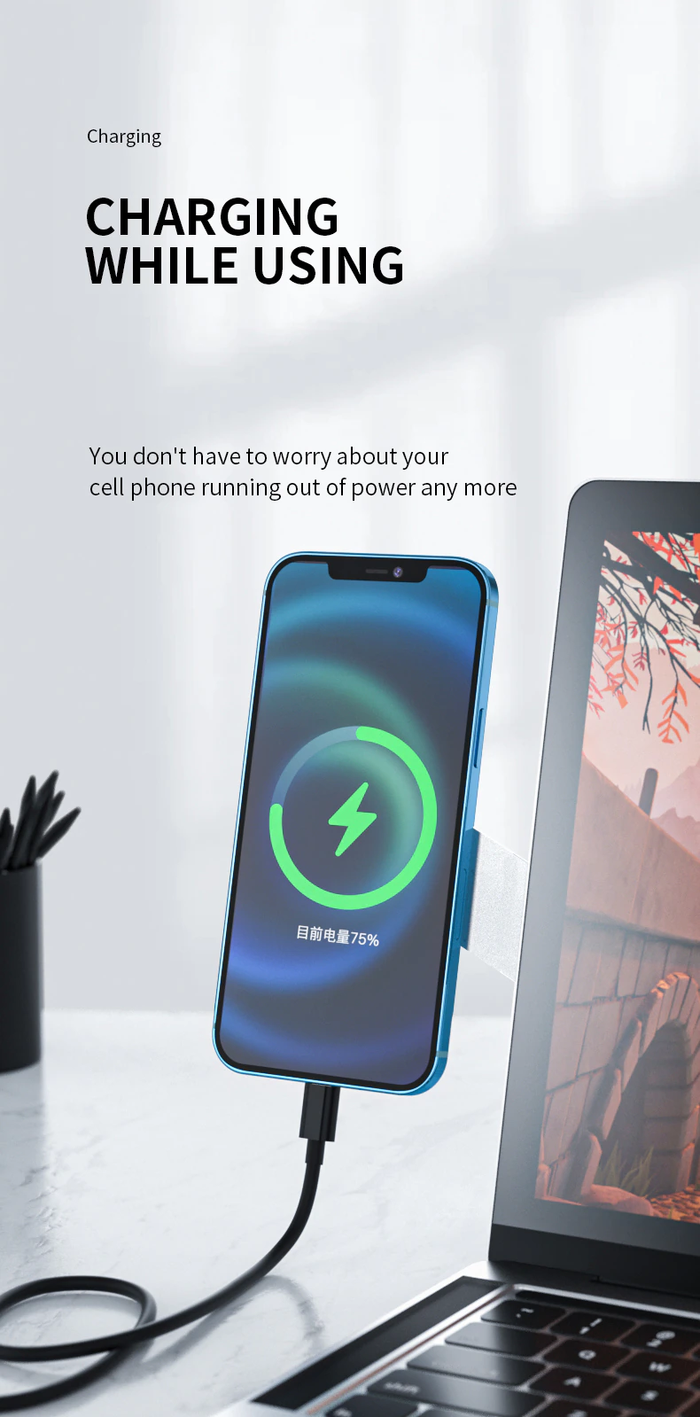 Magnetic Mount Universal Extension Laptop Stand For Mobile Phones - Image 18