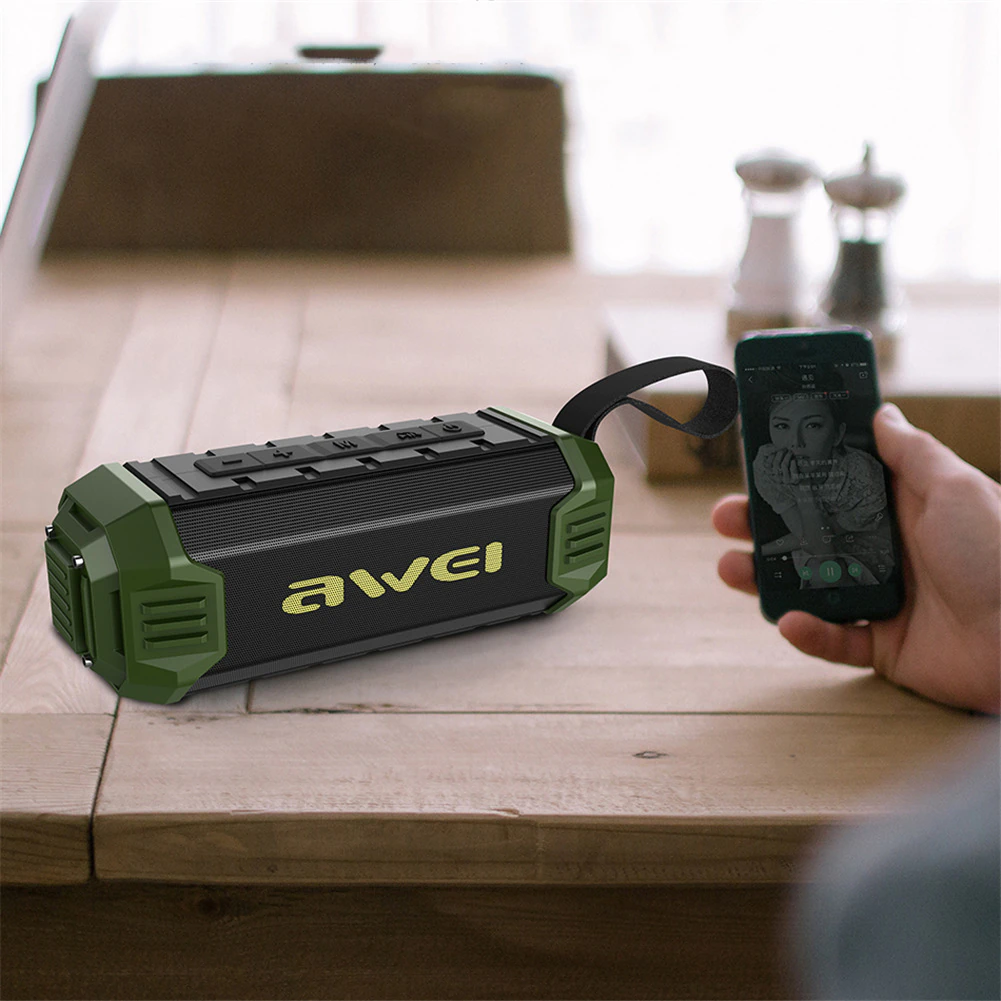 AWEI Y280 Waterproof Bluetooth Portable Outdoor wireless speaker Audio StereoTrack Sound box - Image 12